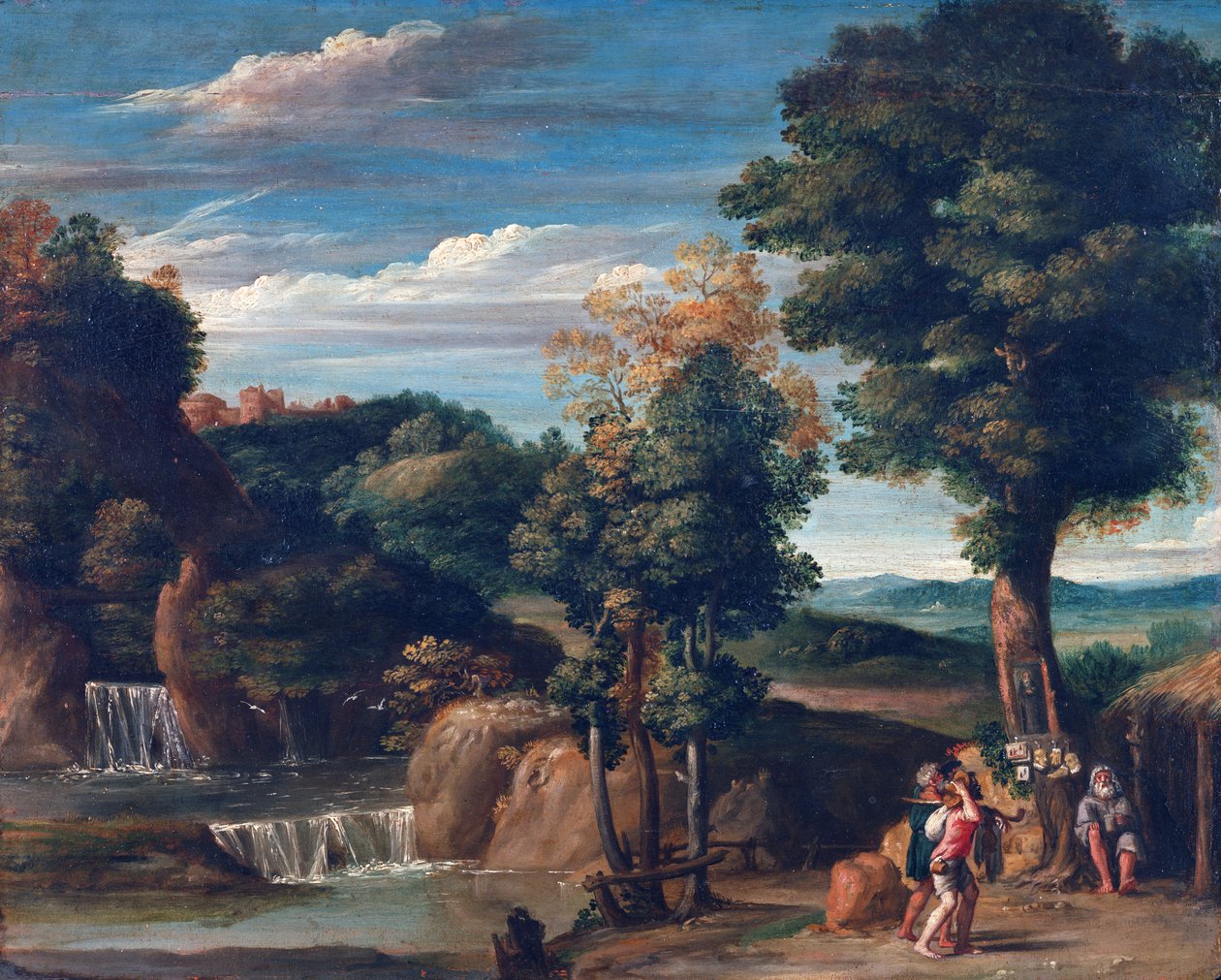 Landschaft mit einem Einsiedler von Domenichino