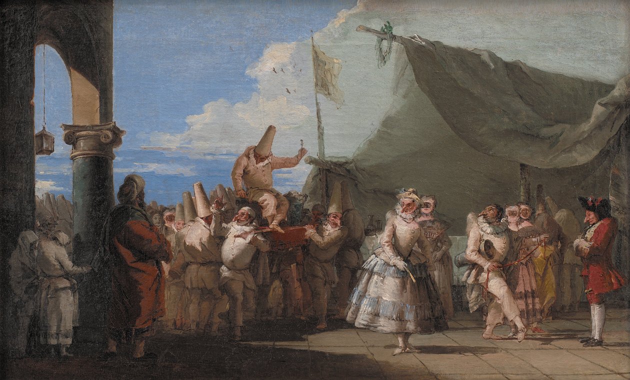 Der Triumph des Pulcinella von Domenico Tiepolo