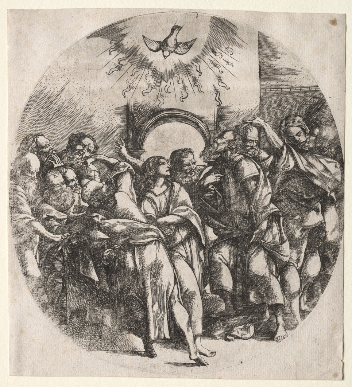 Der Abstieg des Heiligen Geistes von Domenico Campagnola