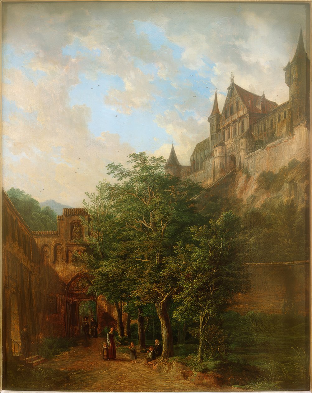 Burg Trausnitz bei Landshut von Domenico II Quaglio