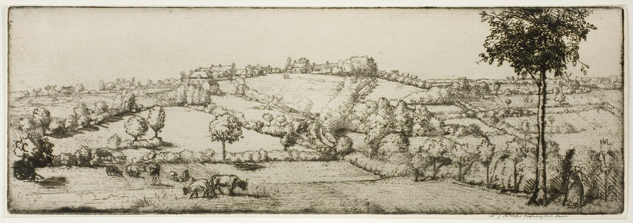 Landschaft, Bretagne von Donald Shaw MacLaughlan