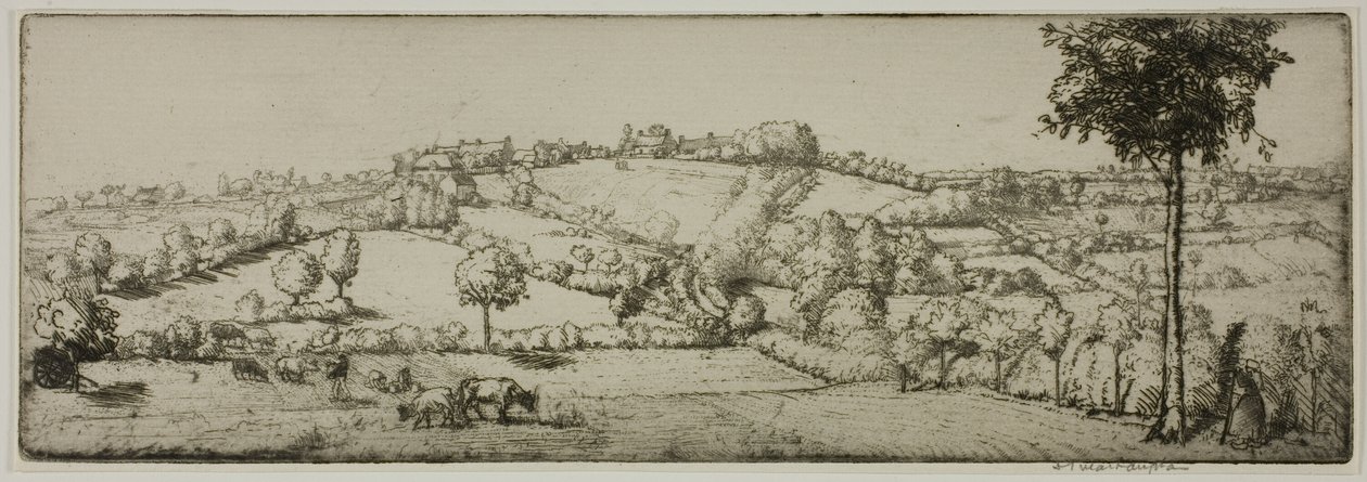 Landschaft, Bretagne von Donald Shaw MacLaughlan