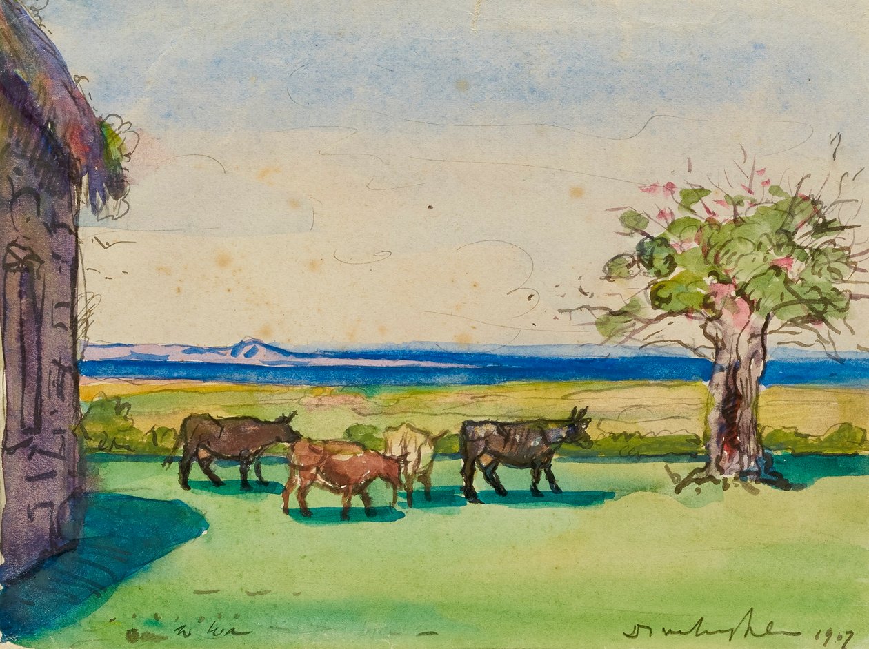 Landschaft, Bretagne von Donald Shaw MacLaughlan