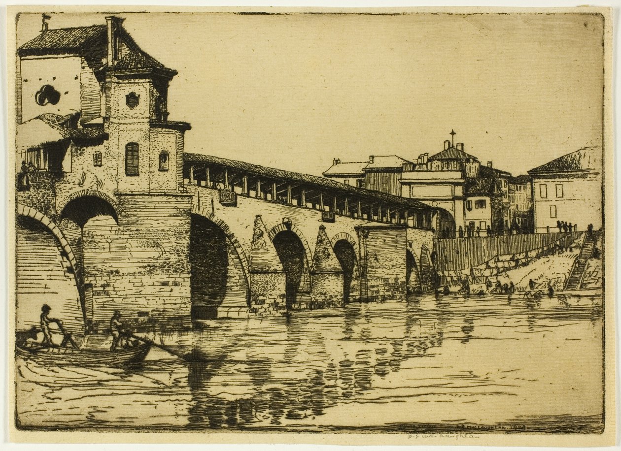 Ponte Ticino, Pavia von Donald Shaw MacLaughlan