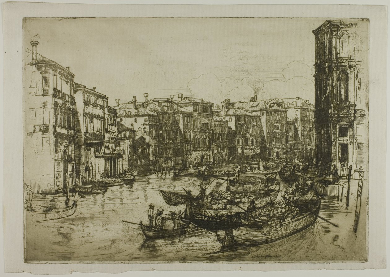 Der Markt, Venedig von Donald Shaw MacLaughlan