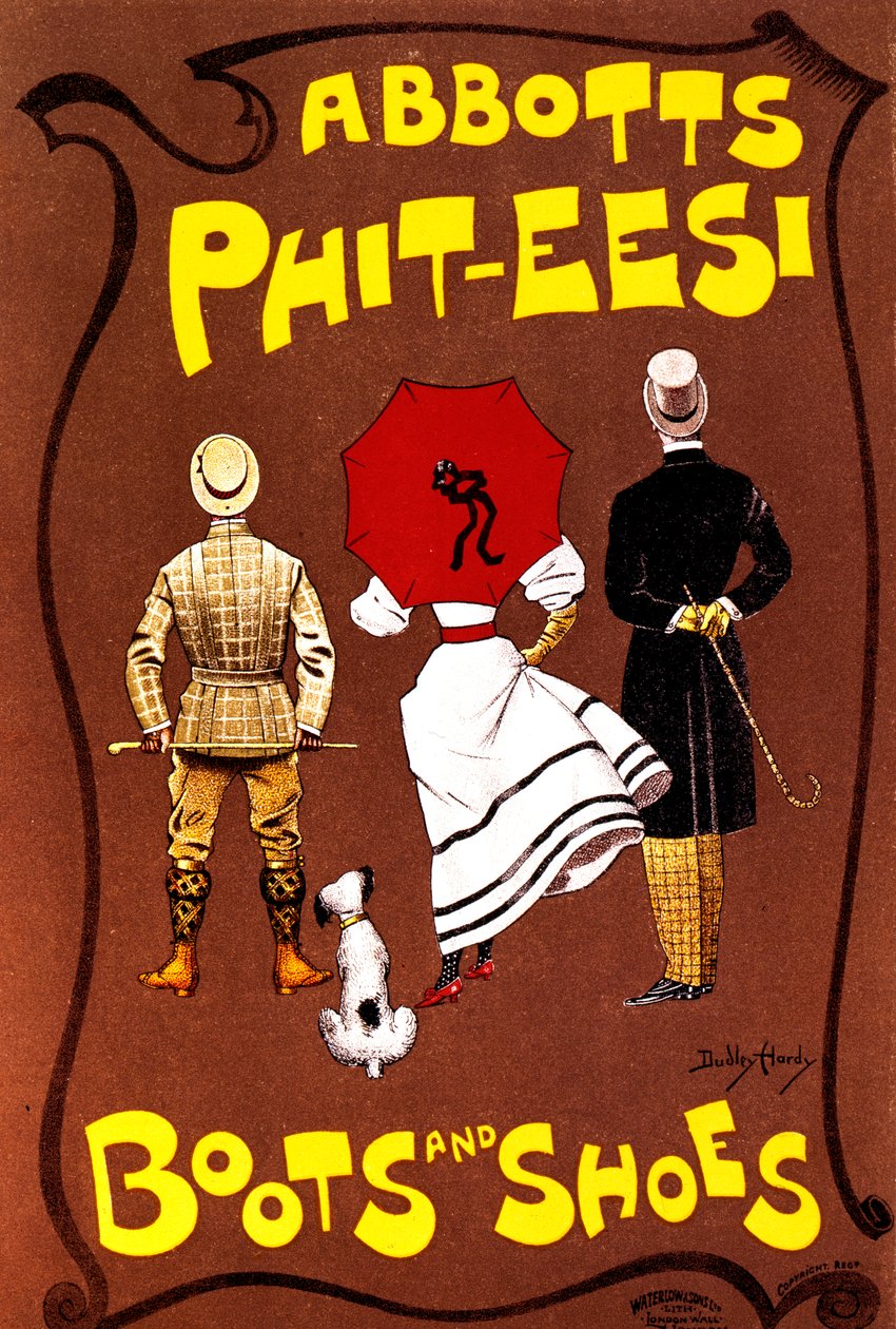 Abbotts Phit-Eesi Stiefel und Schuhe, ca. 1887-1922 von Dudley Hardy