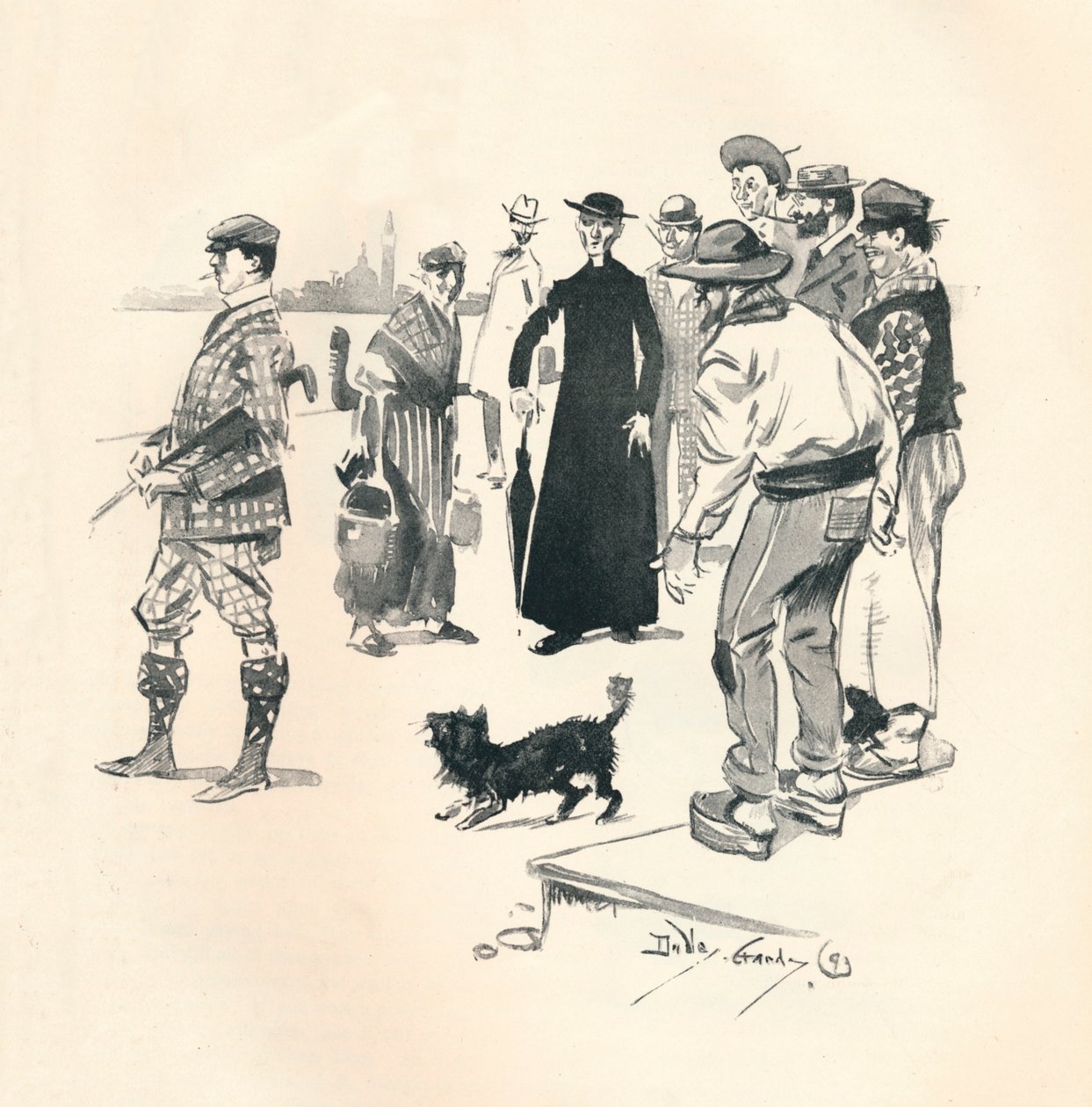 Knickerbockers in Venedig, 1893-1894 von Dudley Hardy