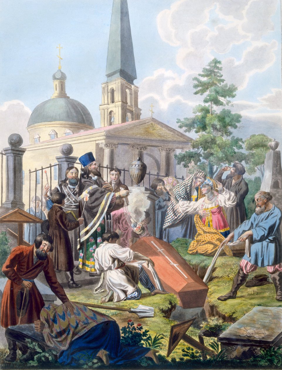 Das Begräbnis, 1812-13 von E. Karnejeff