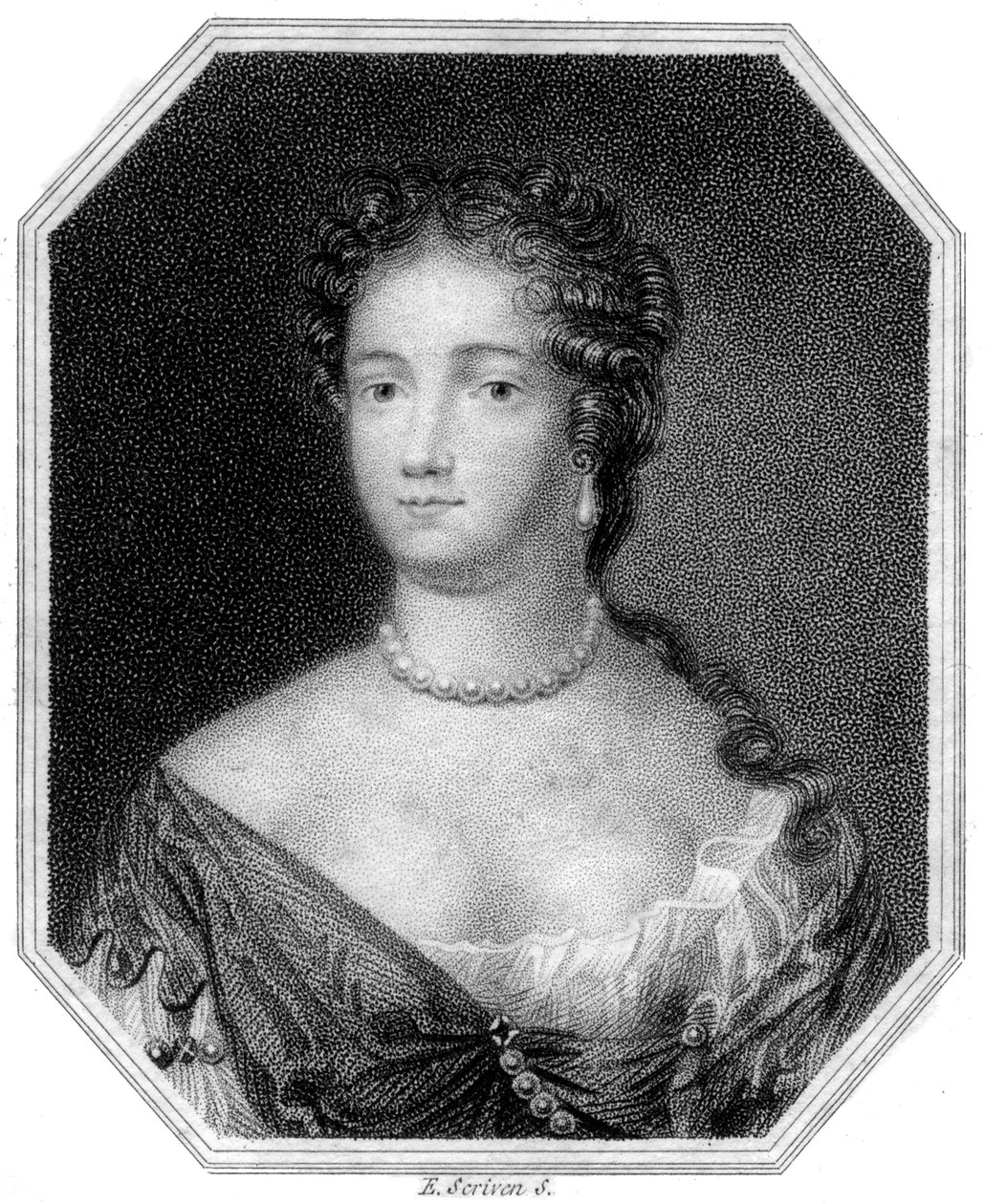 Lucy Barlow, auch bekannt als Waters, 1810 von E. Scriven
