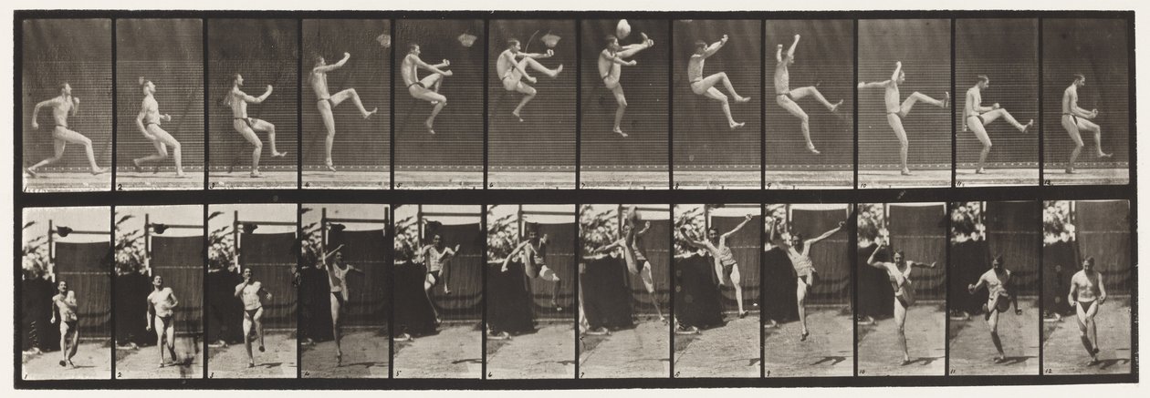 Tafel 366. Laufen, Haken und Tritt von Eadweard Muybridge