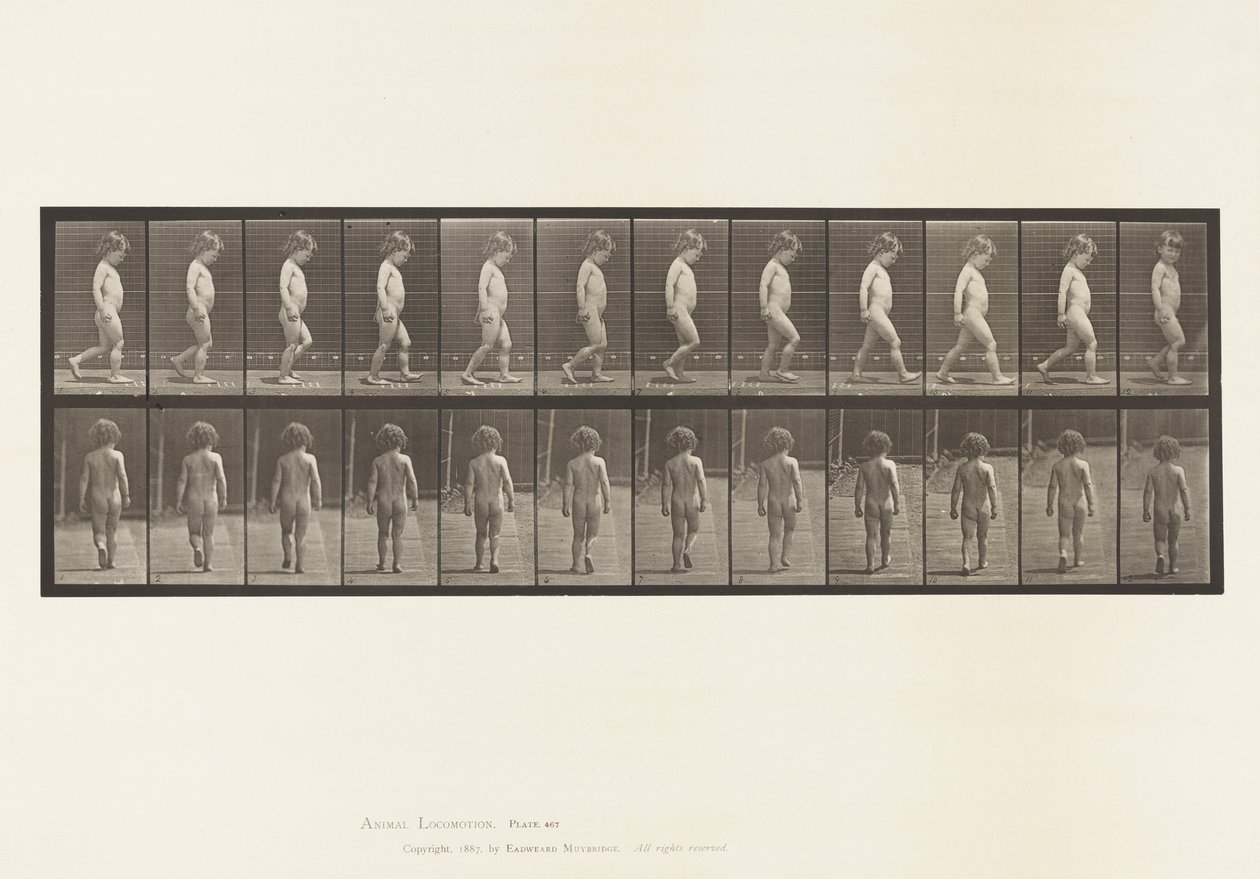 Kind, Gehen von Eadweard Muybridge