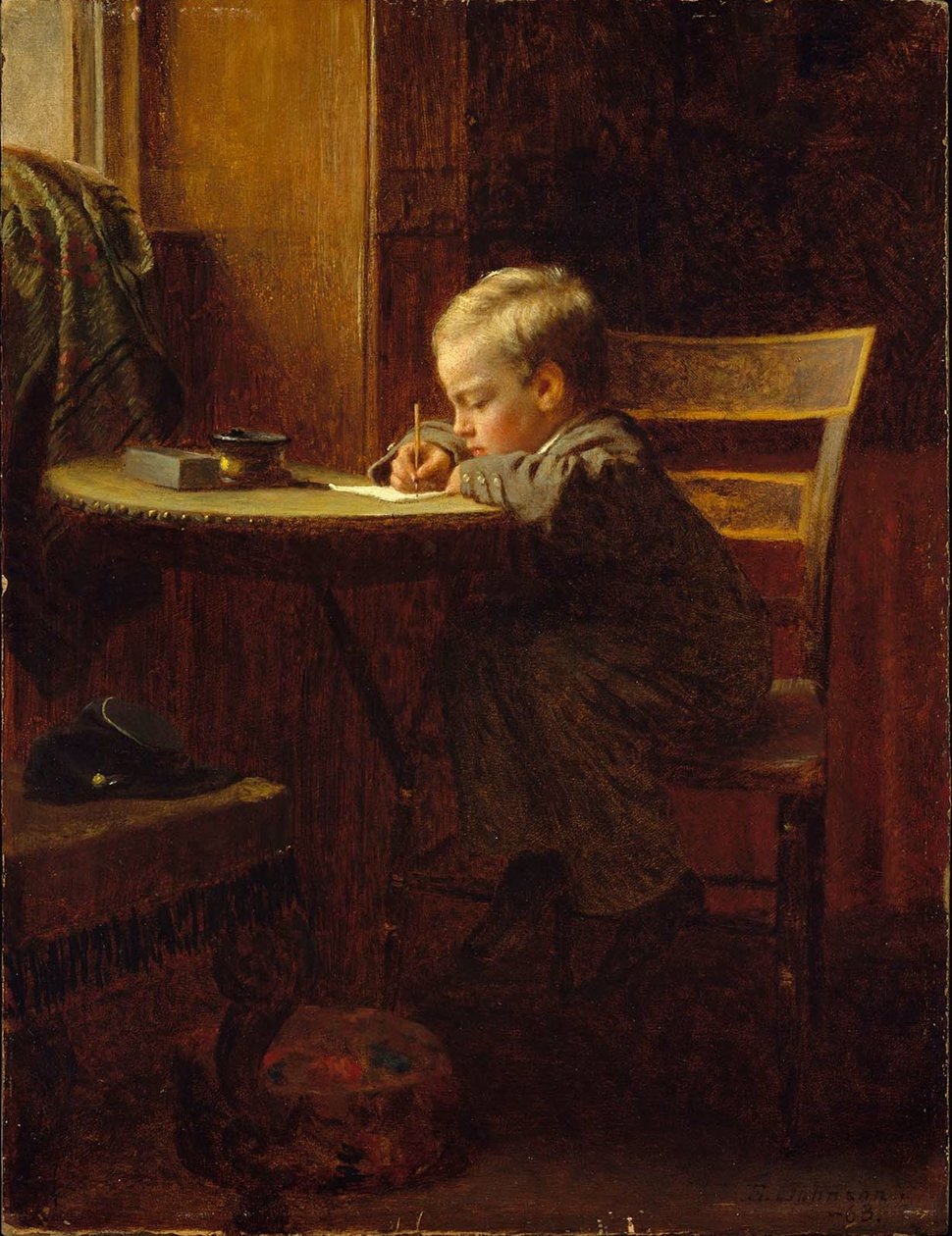An Vater schreiben von Eastman Johnson