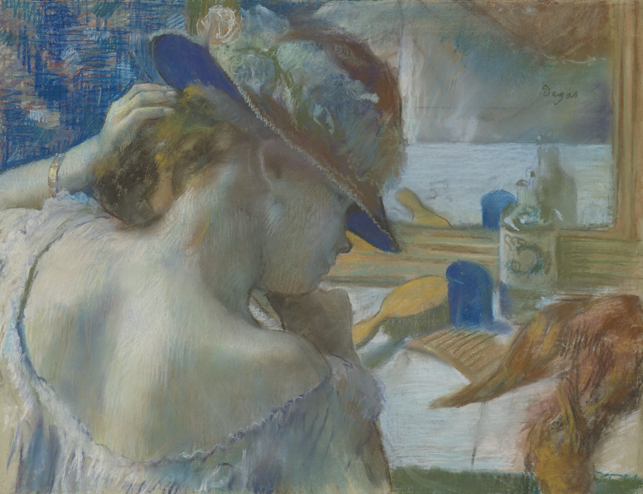 Vor dem Spiegel, 1889 (Pastell auf Papier) von Edgar Degas