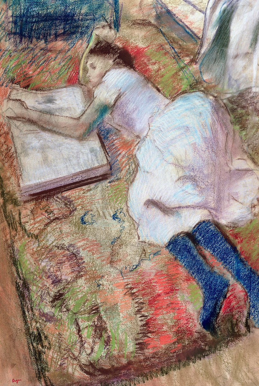 Leser, der liegt, ca. 1889 von Edgar Degas