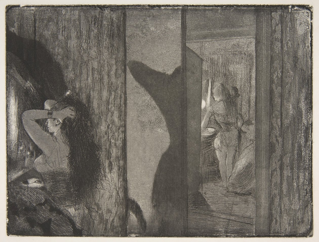 Schauspielerinnen in ihren Umkleideräumen von Edgar Degas