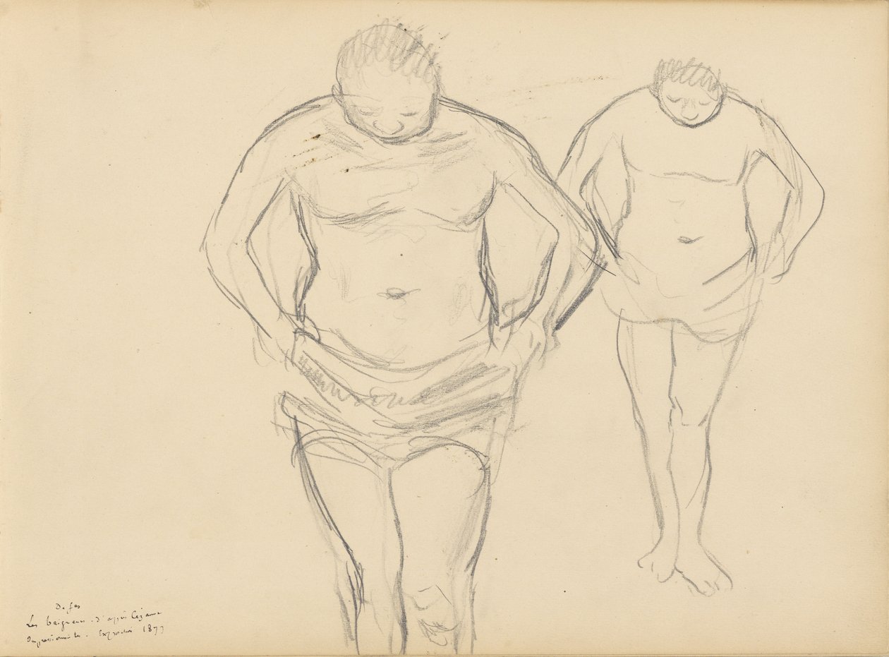 Kopien von Cézannes Badenden von Edgar Degas
