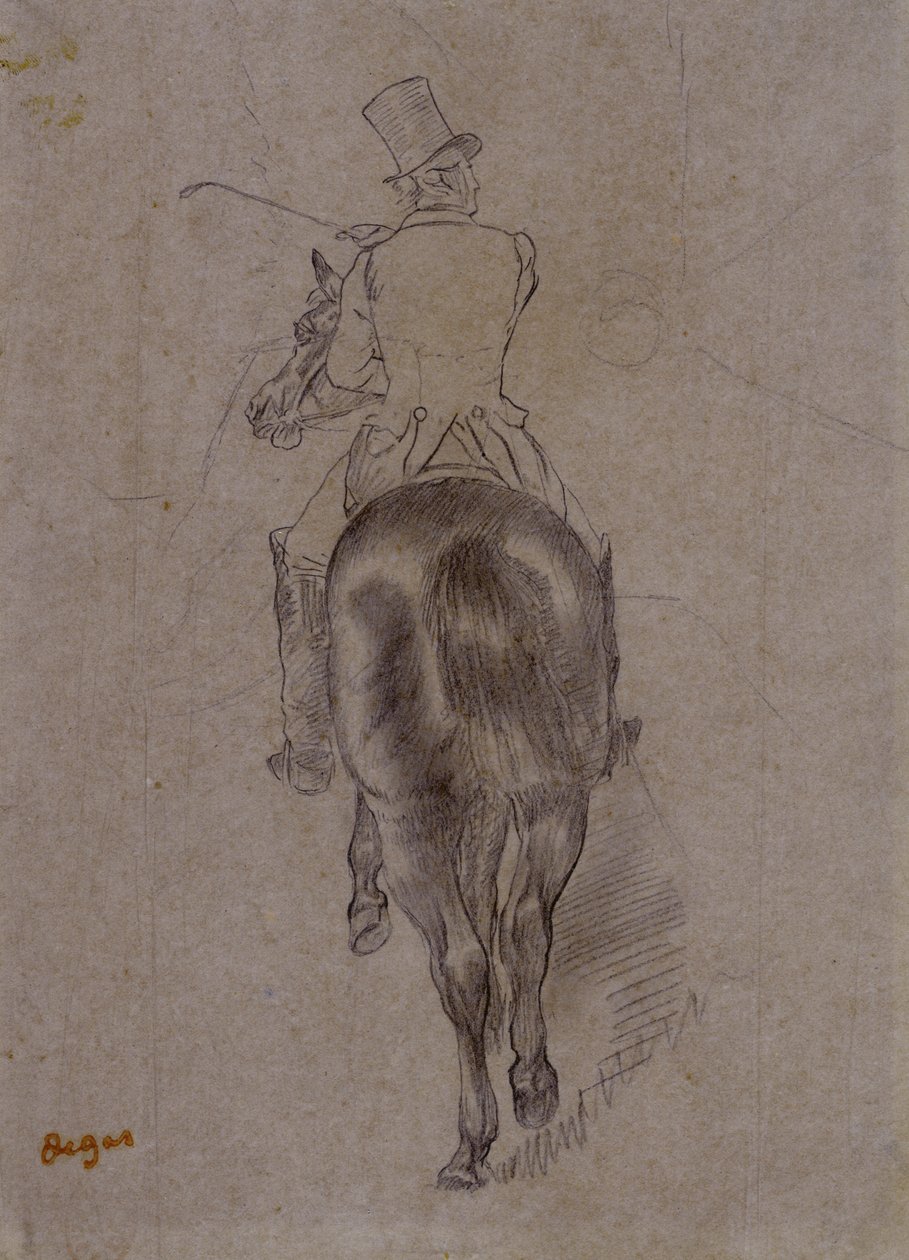 Jäger auf einem Pferd von Edgar Degas