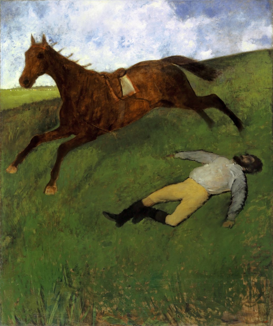 Verletzter Jockey, 1896-98 von Edgar Degas