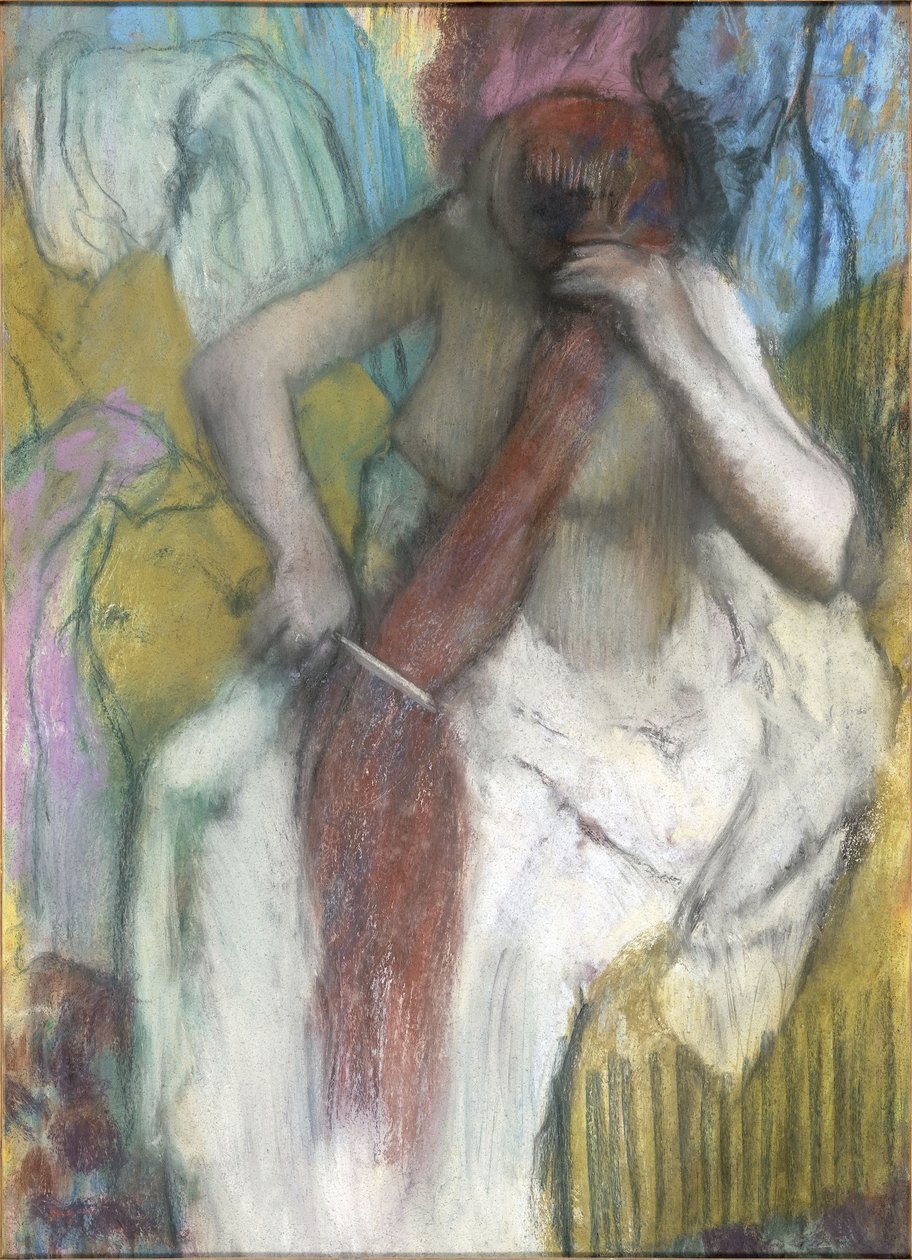 Frau kämmt ihr Haar von Edgar Degas