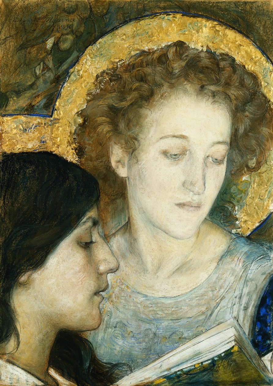 Zwei Heilige von Edgar Maxence