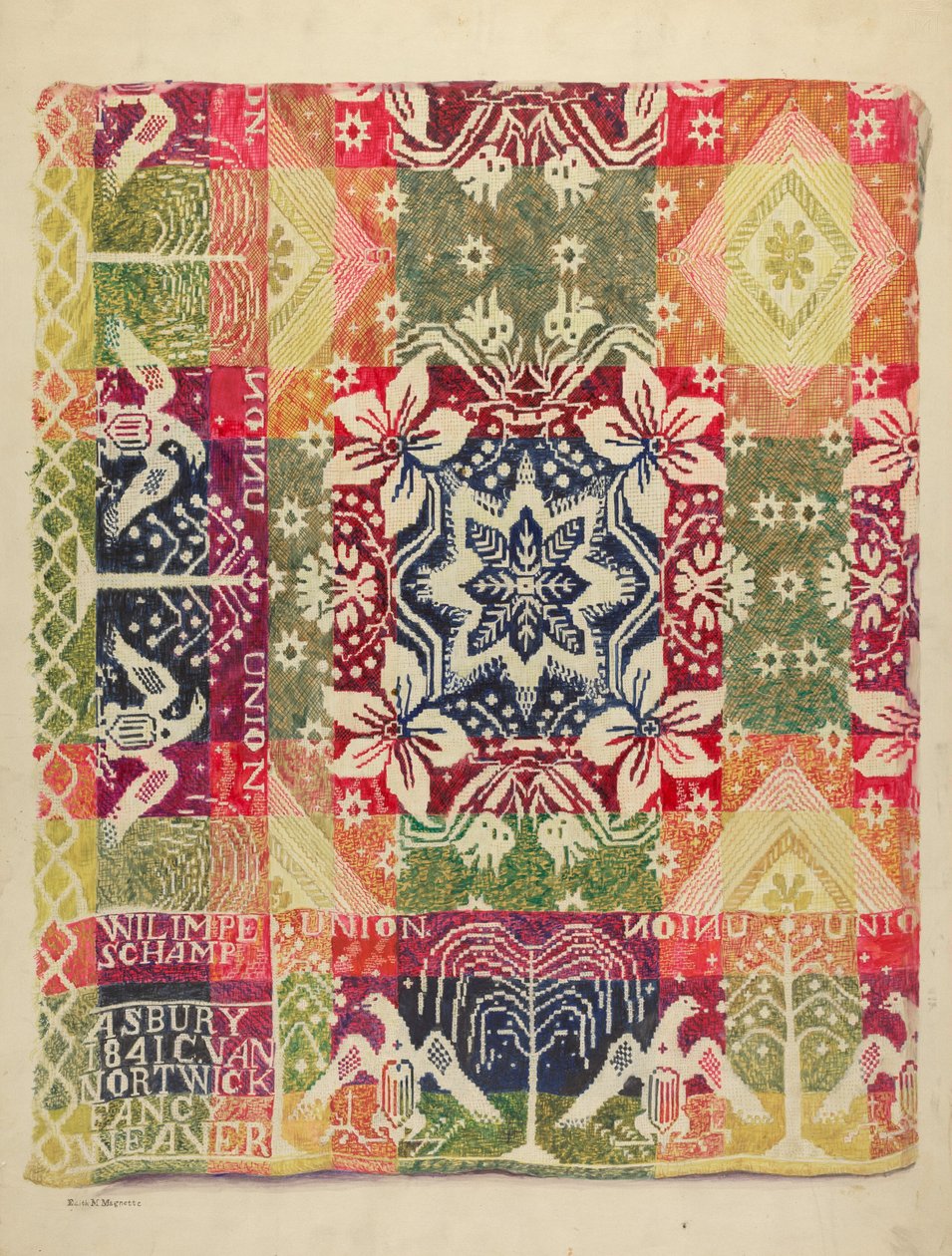 Doppelseitige Decke von Edith Magnette