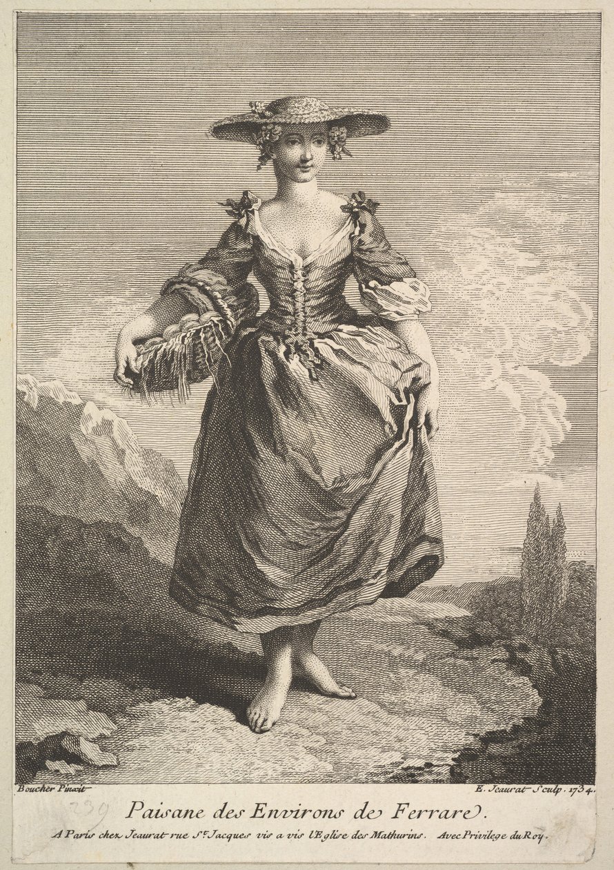 Bäuerin aus der Umgebung von Ferrara, 1734 von Edme Jeaurat