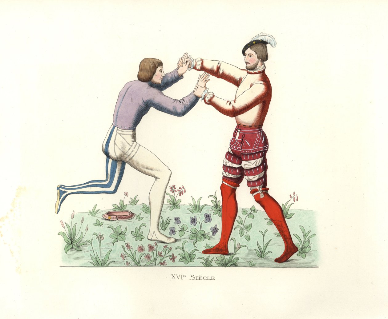 Französische Ringer von Edmond Lechevallier Chevignard