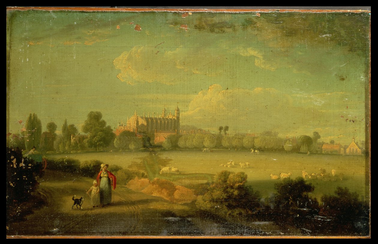Blick auf Eton von den Spielfeldern von Edmund Bristow