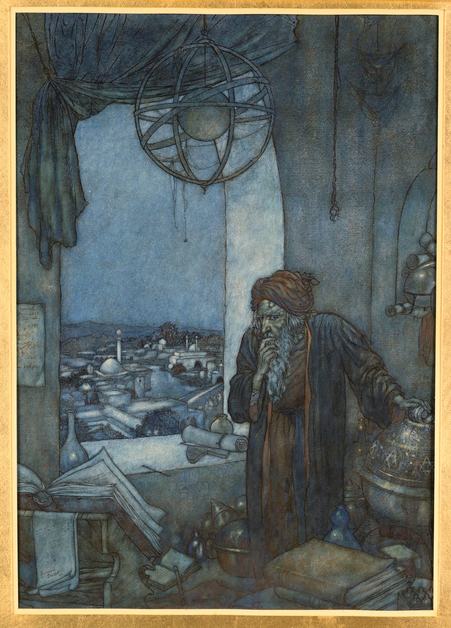 Ein Muezzin vom Turm der Dunkelheit von Edmund Dulac