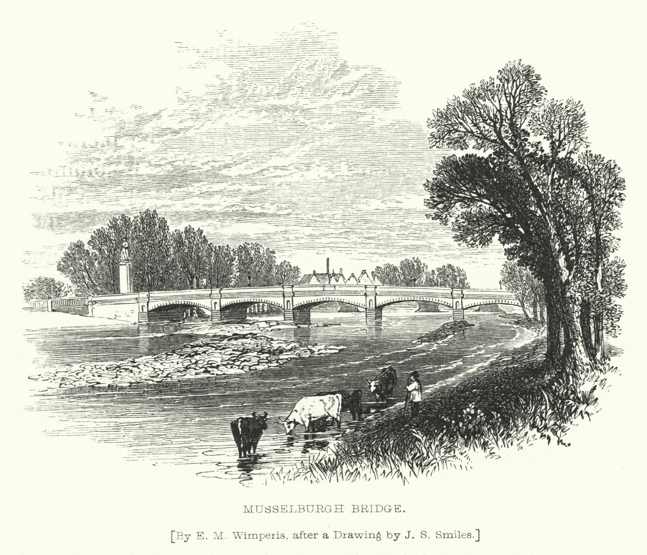 Musselburgh Brücke von Edmund Morison (after) Wimperis