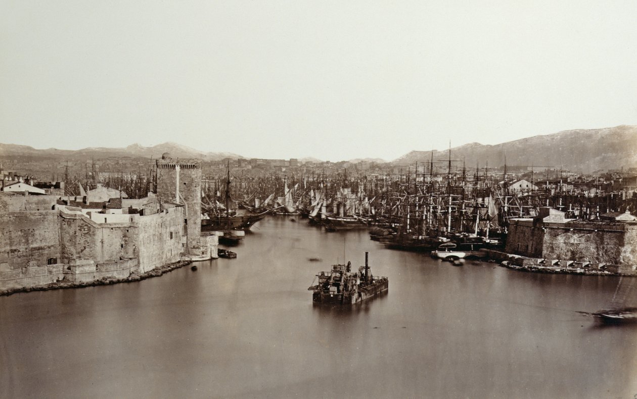 Der Hafen von Marseille von Edouard Denis Baldus