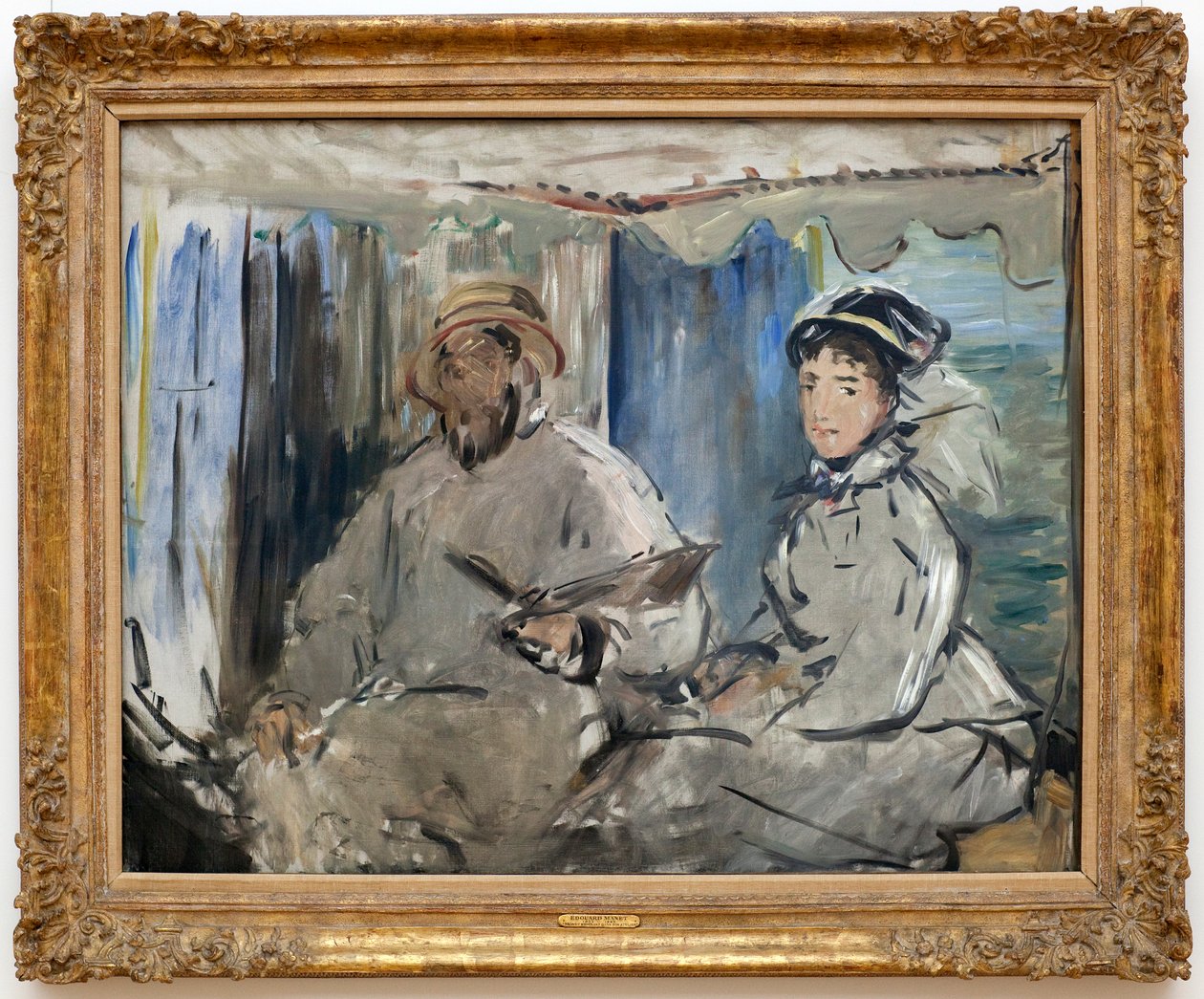 Claude Monet mit seiner Frau Camille, 1874 von Édouard Manet