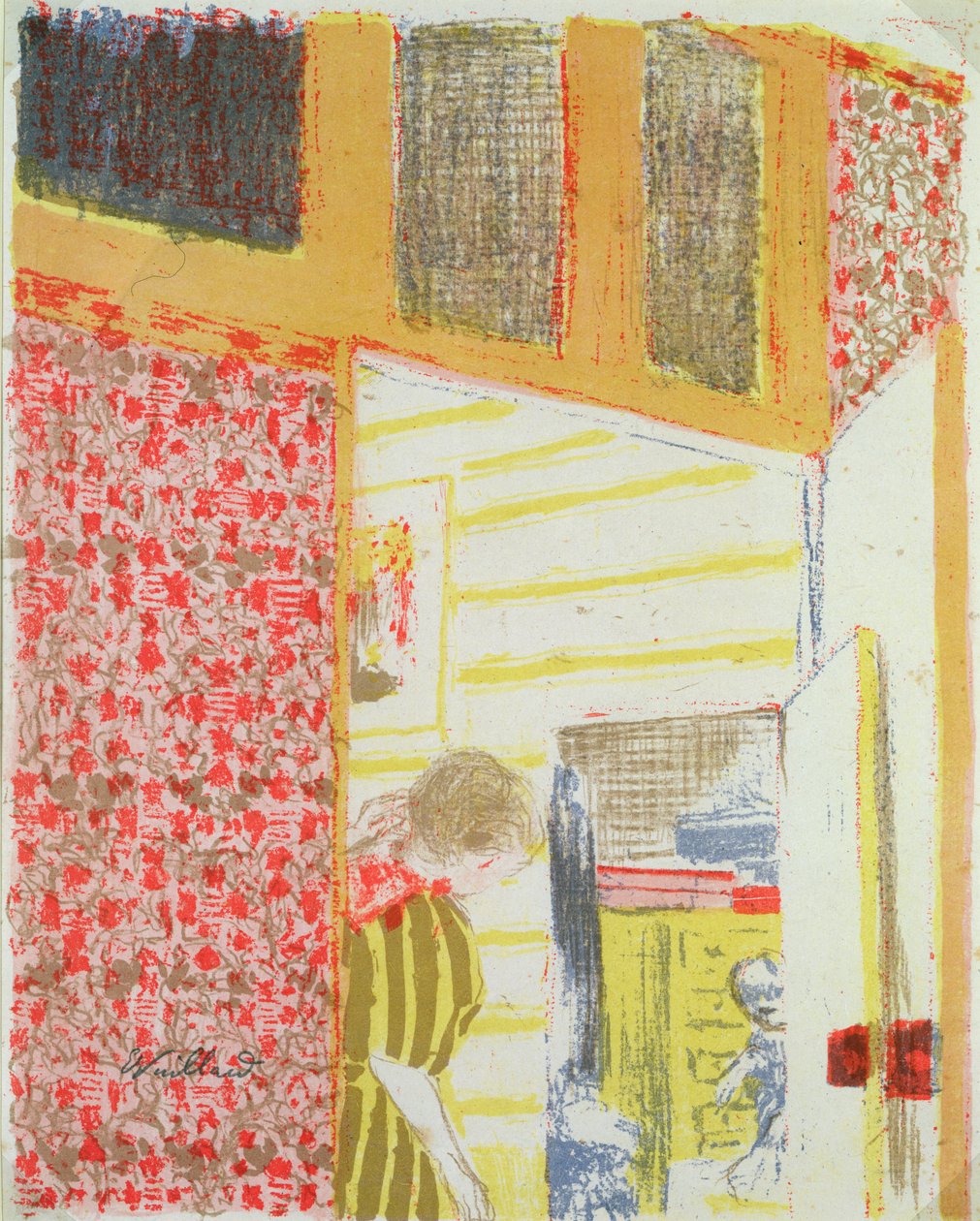 Innenraum in Rosatönen III von Edouard Vuillard