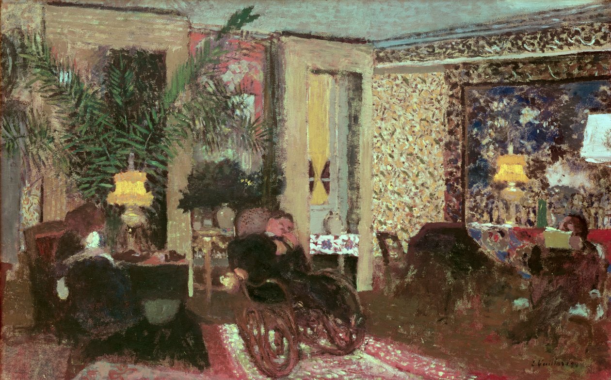 Innenraum oder, Der Salon mit drei Lampen, 1899 von Edouard Vuillard