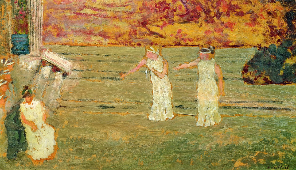 Auf der Bühne im Theater von Edouard Vuillard