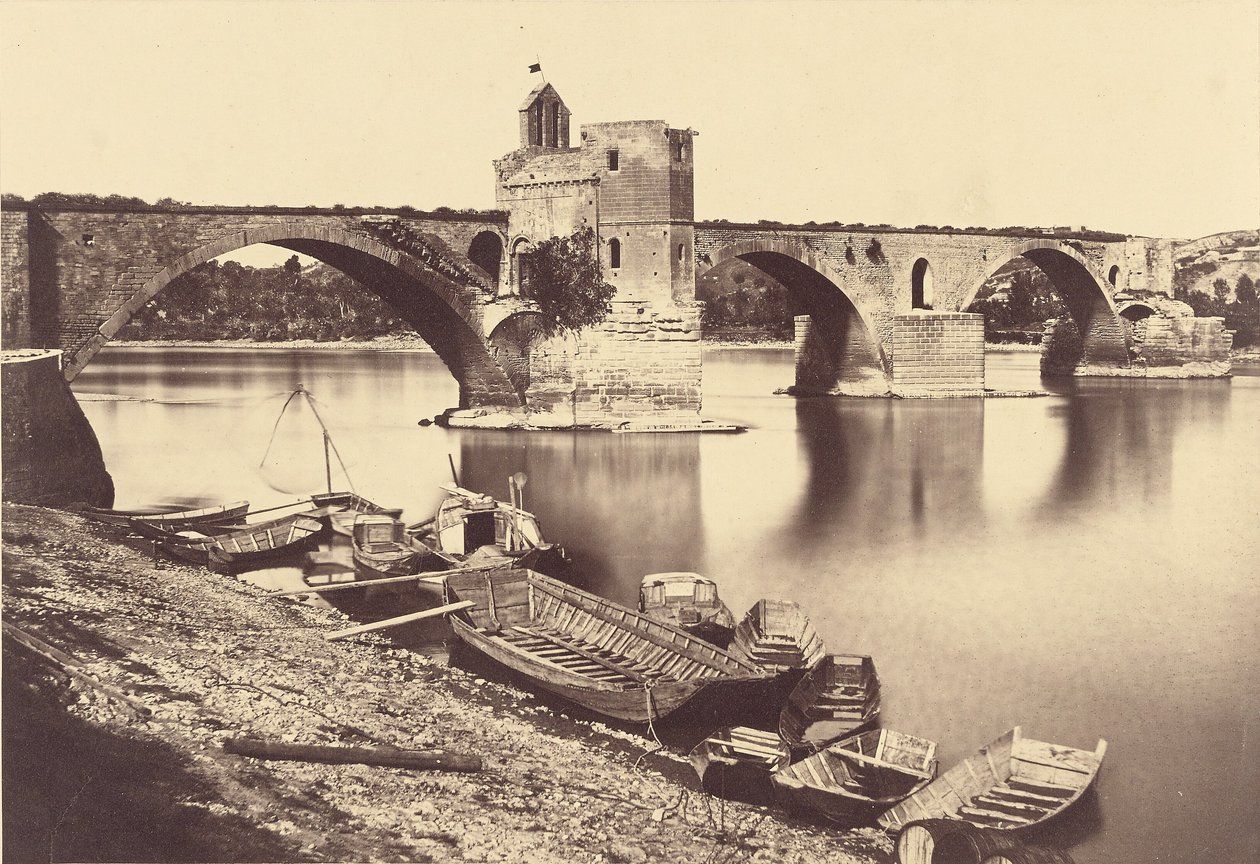 Pont Saint-Bénézet, Avignon von Édouard Baldus