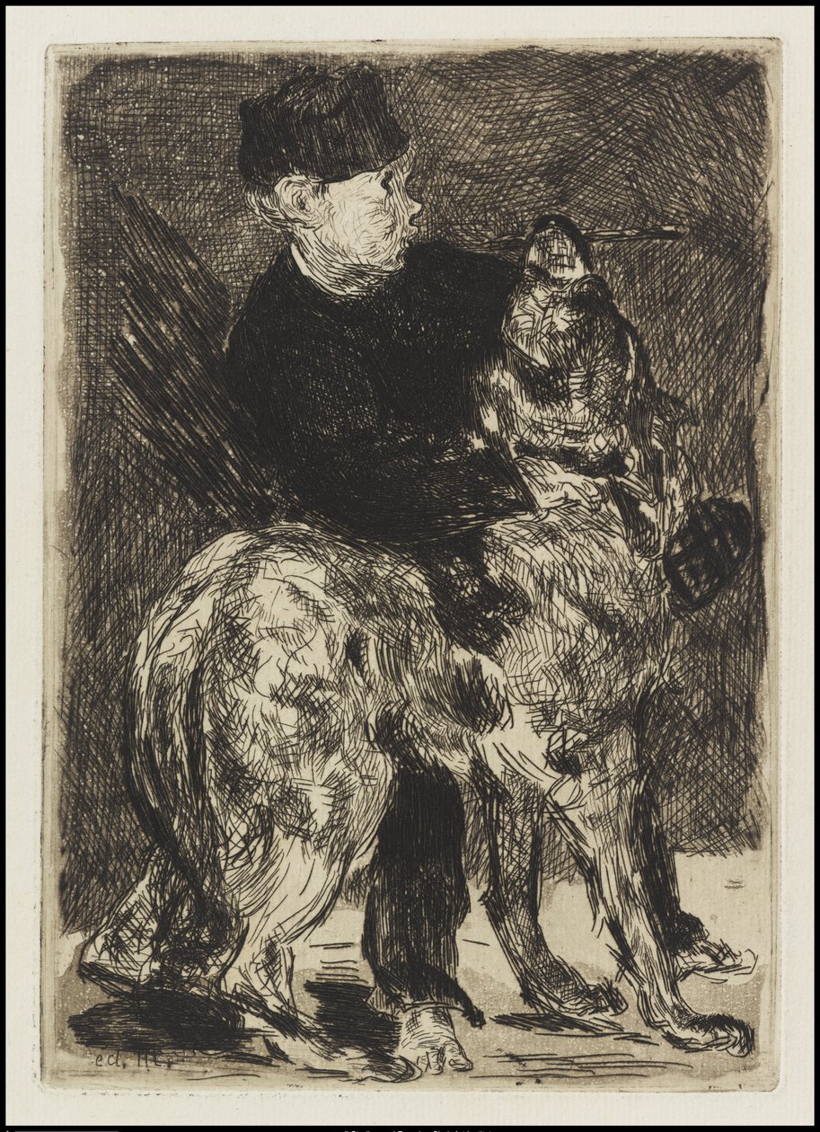 Junge mit Hund, 1862 von Édouard Manet