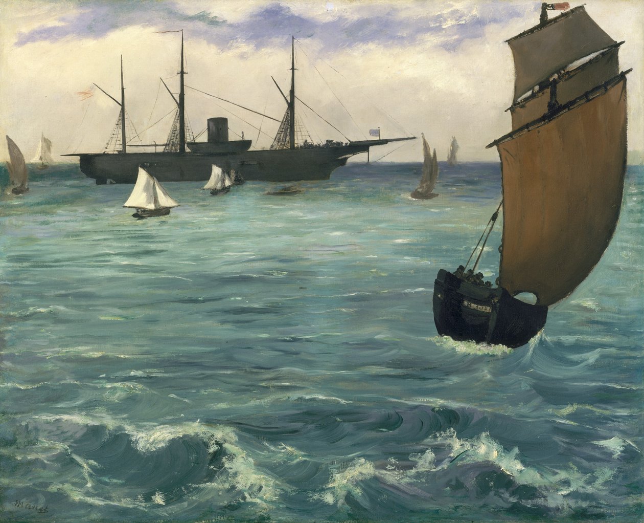 Die Kearsarge in Boulogne, 1864 von Édouard Manet