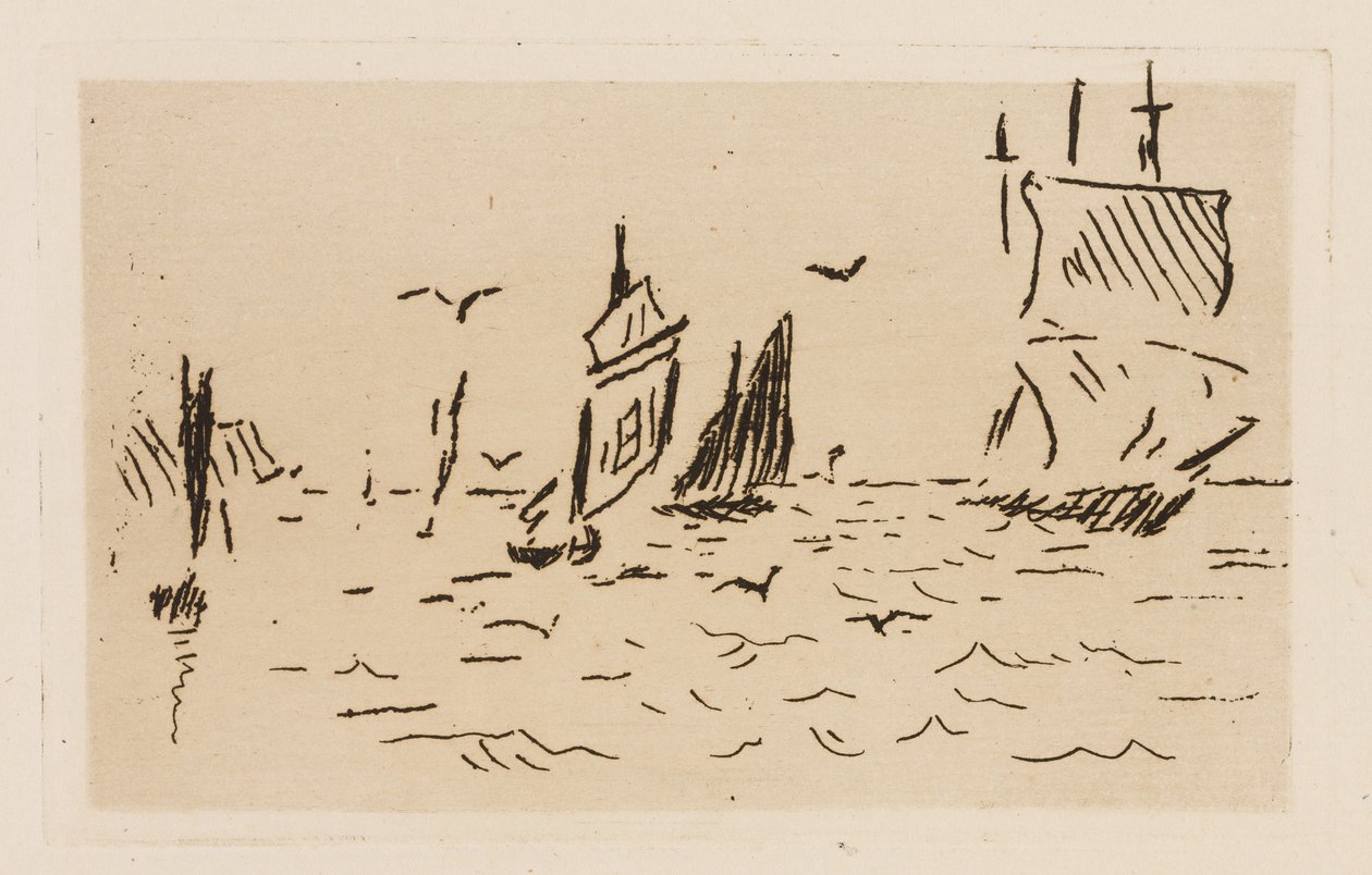 Das Meer, Tafel 7 aus Le Fleuve von Édouard Manet
