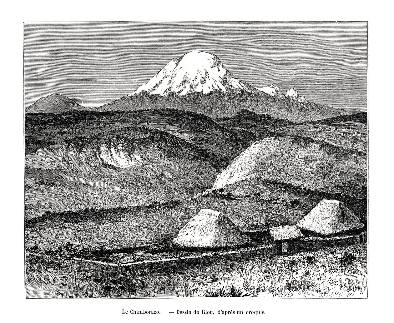 Der Berg Chimborazo, Ecuador, 19. Jahrhundert von Edouard Riou