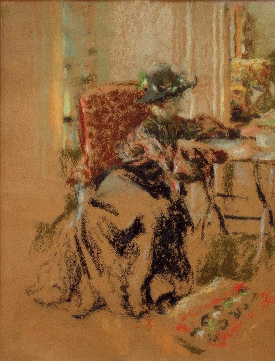 Frau im Zimmer oder Die Besucherin von Edouard Vuillard