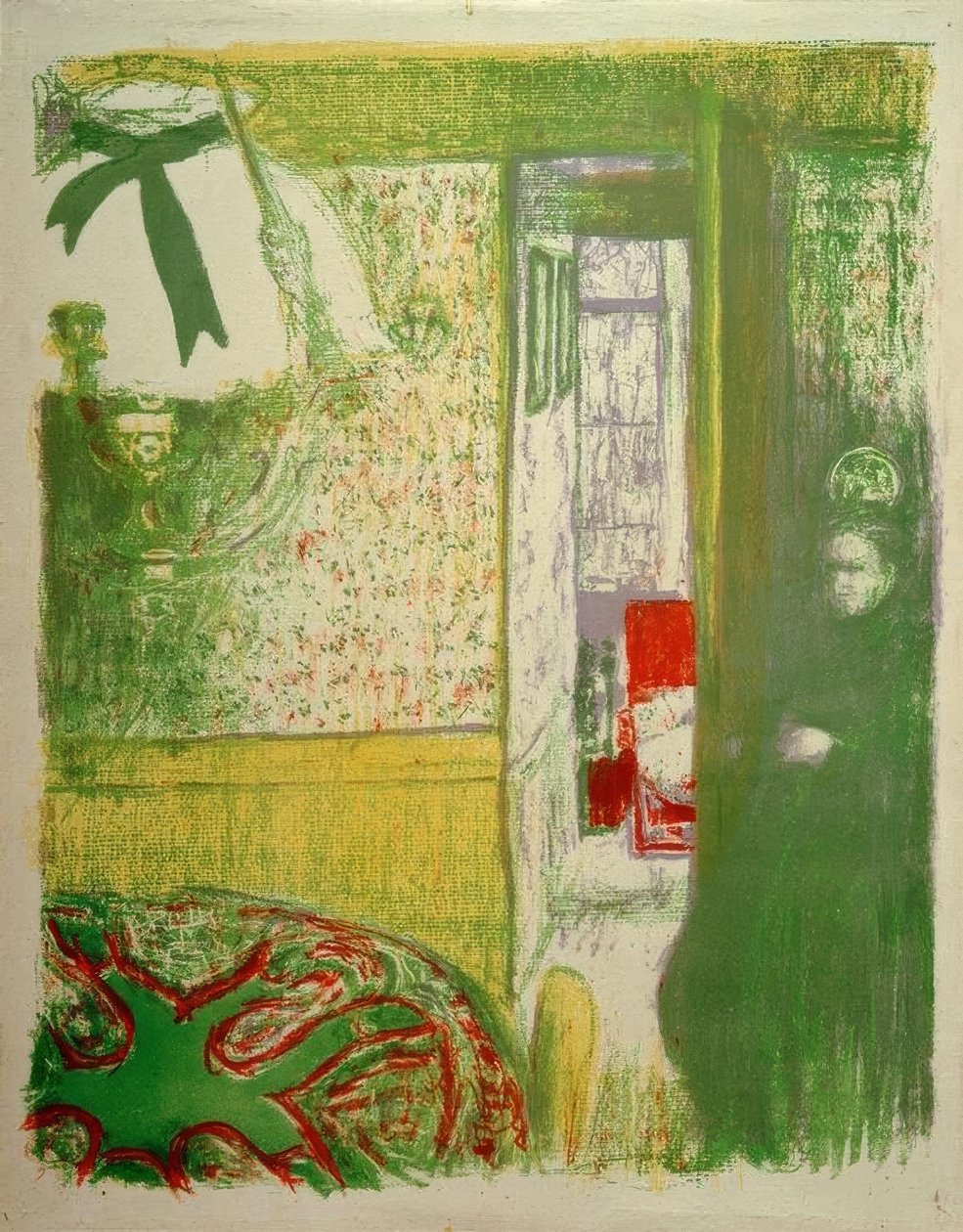 Interieur mit Hängelampe von Edouard Vuillard