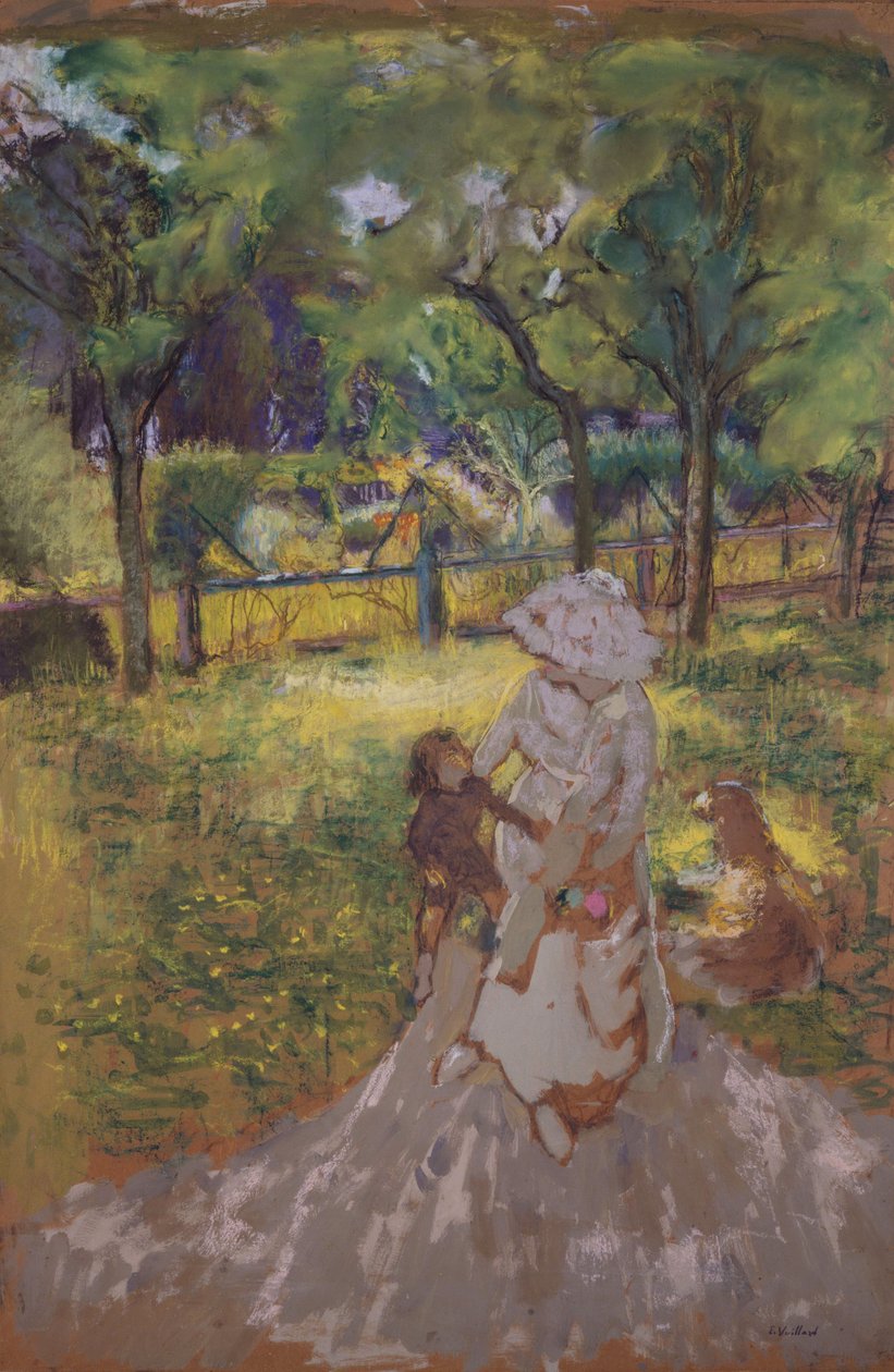 Mutter und Kind im Garten von Edouard Vuillard