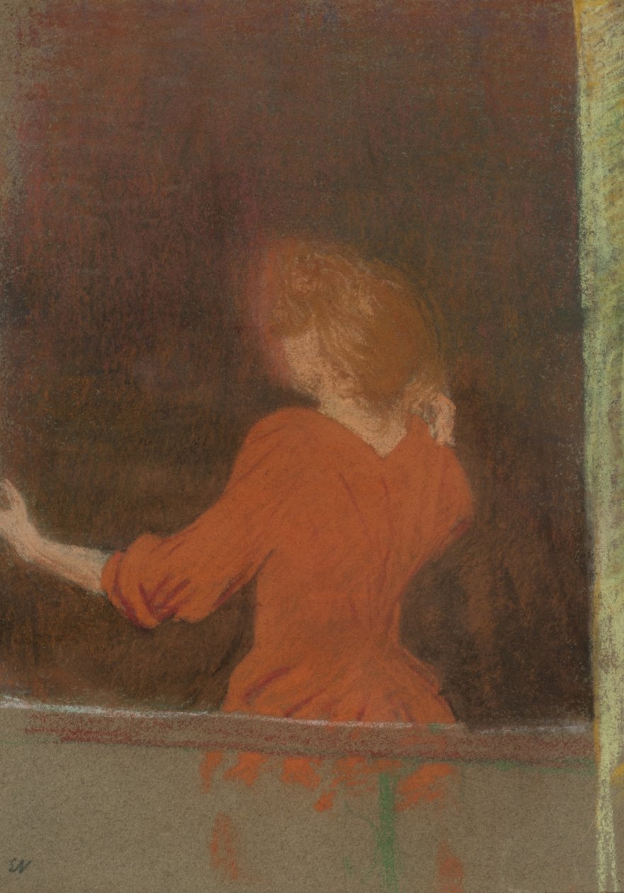 Frau in Rot, ca. 1890-91 von Edouard Vuillard