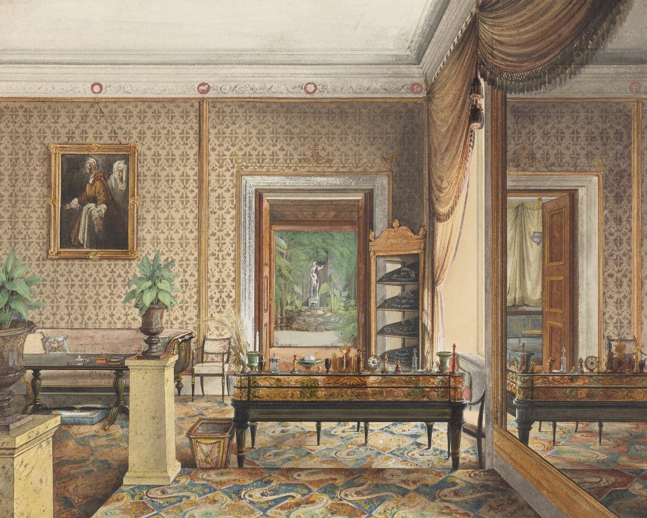 Das Arbeitszimmer von Prinz Karl von Preußen von Eduard Gaertner