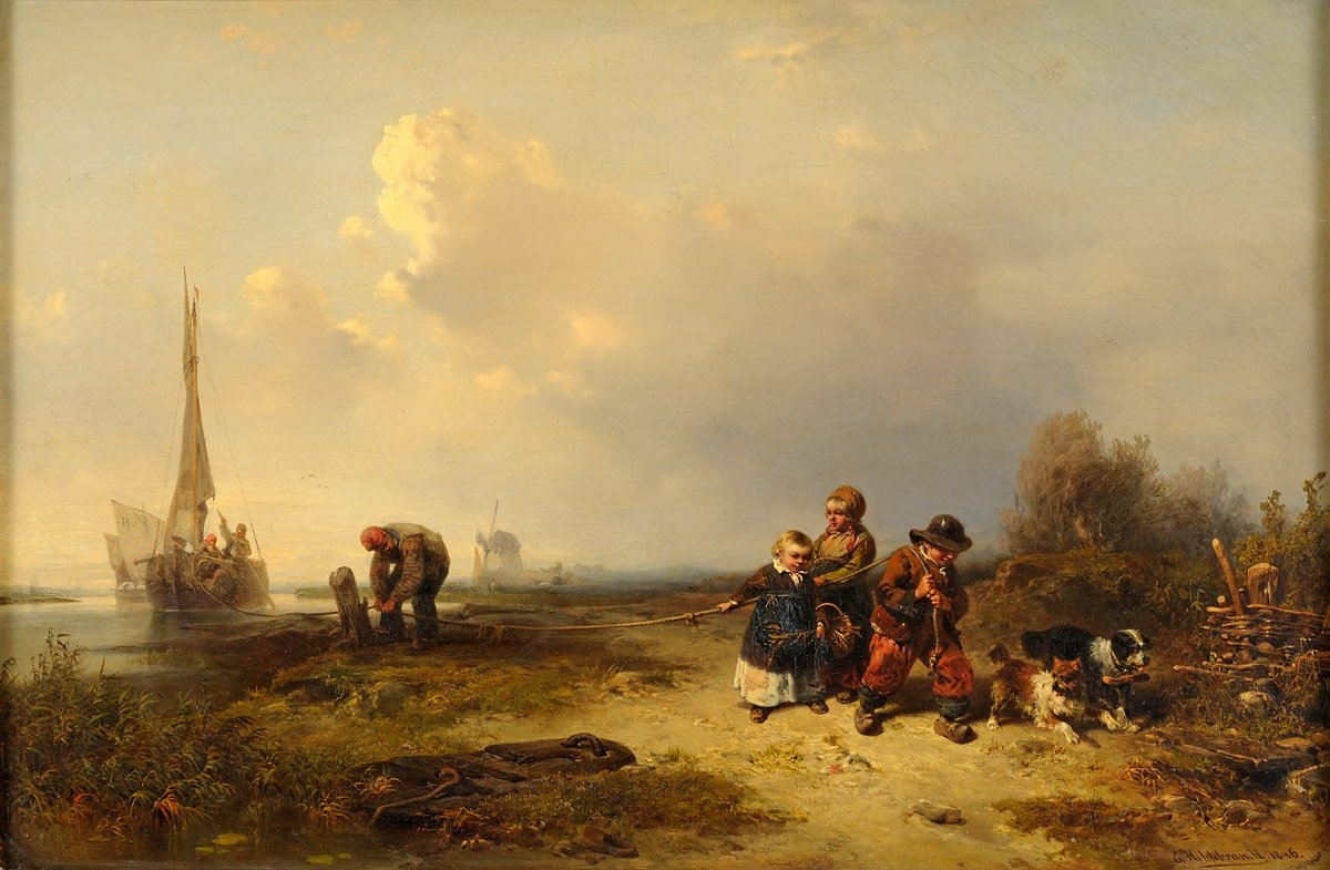 Die kleinen Treidler von Eduard Hildebrandt