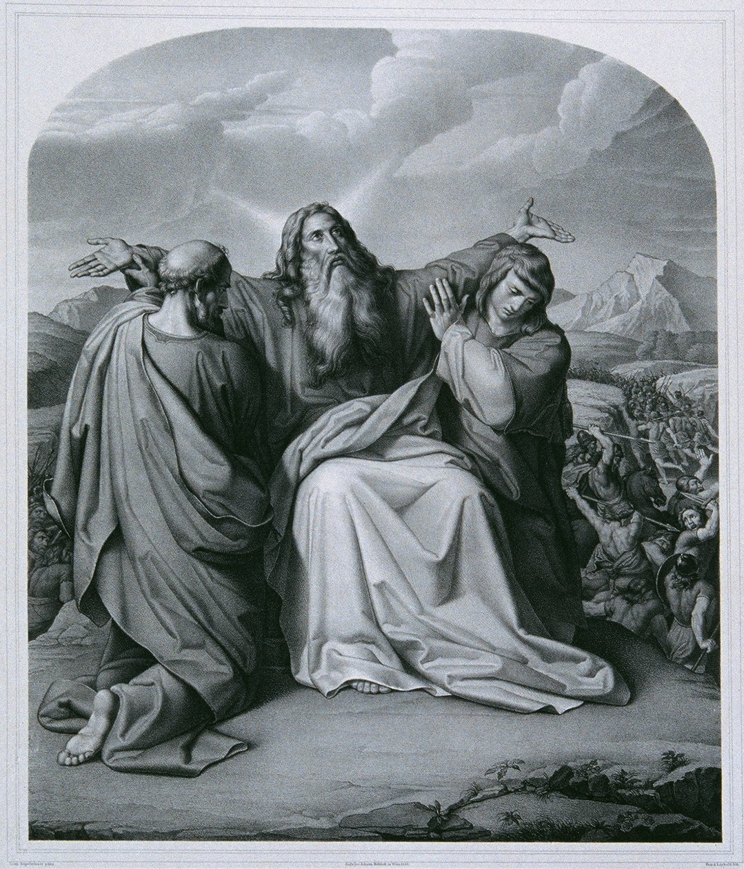 Moses, um Sieg betend von Eduard Friedrich Leybold