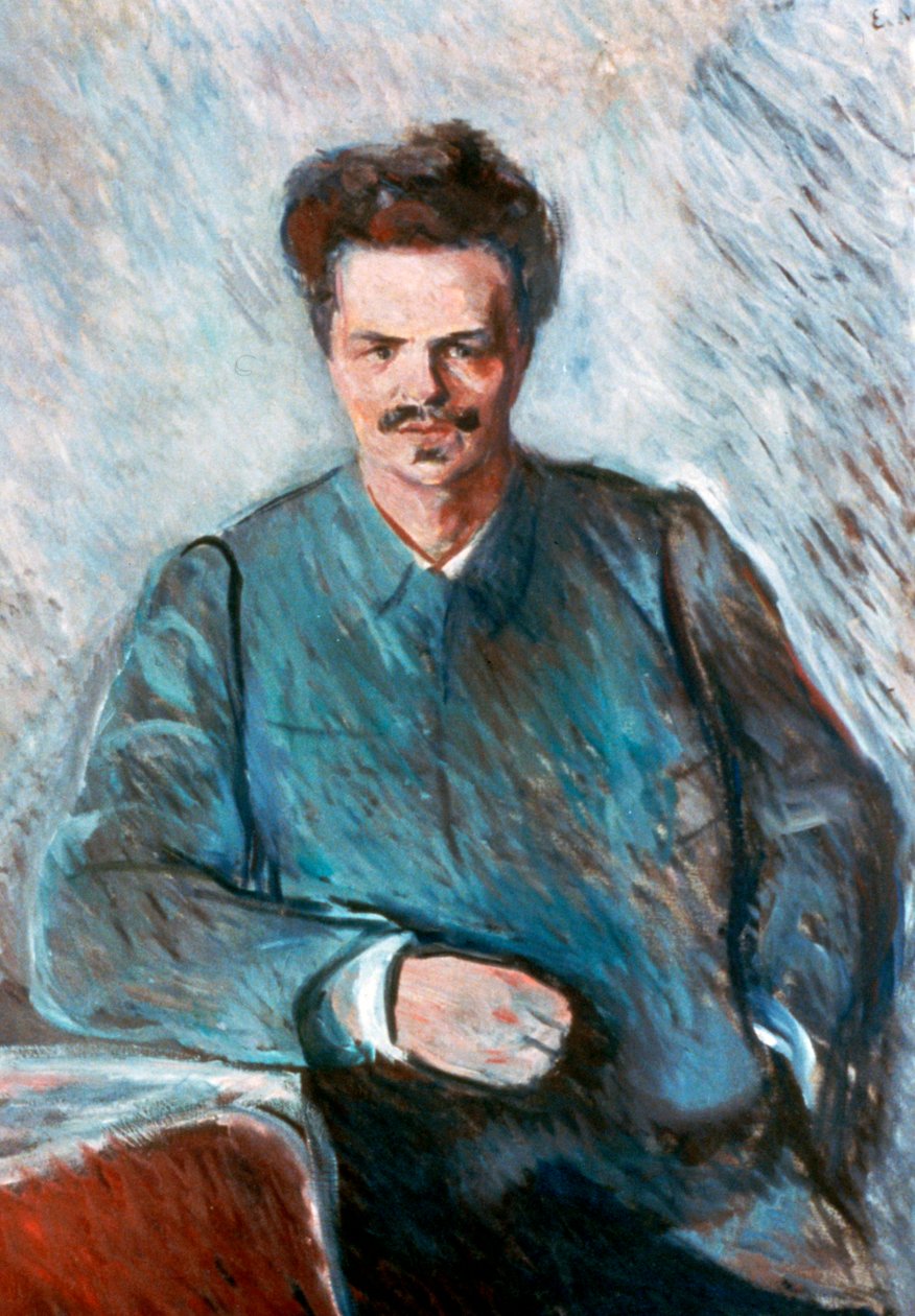 August Strindberg, 1892 von Edvard Munch