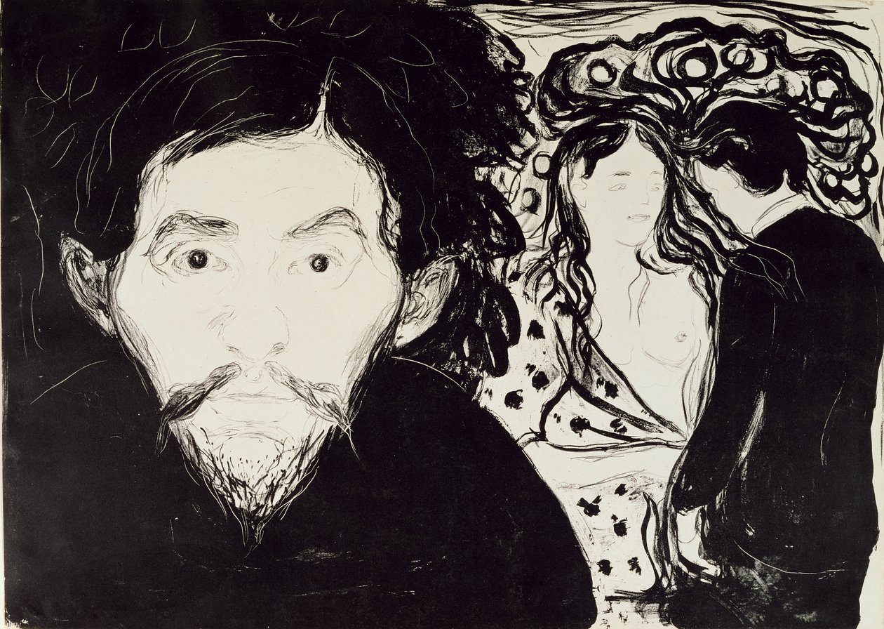 Eifersucht, 1896 von Edvard Munch