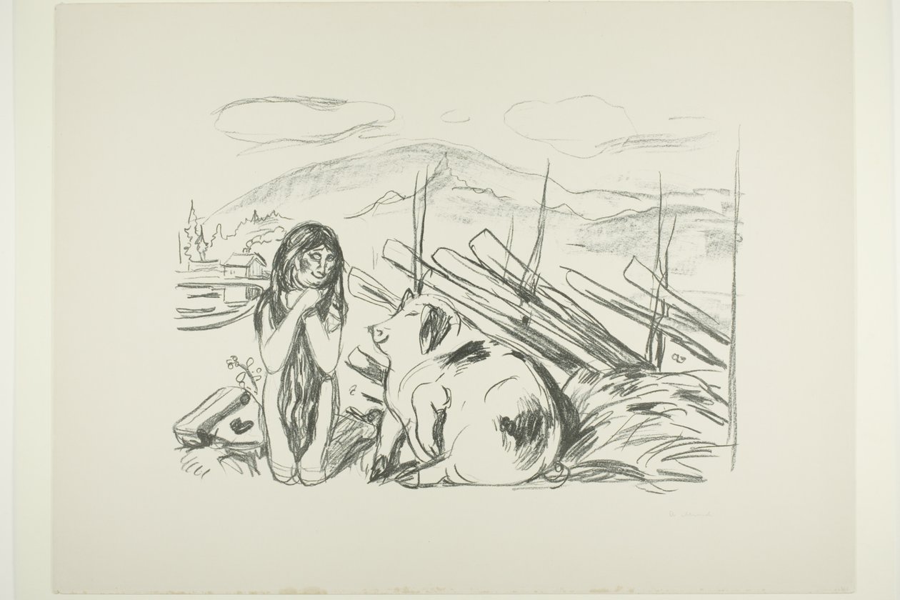 Omega und das Schwein von Edvard Munch